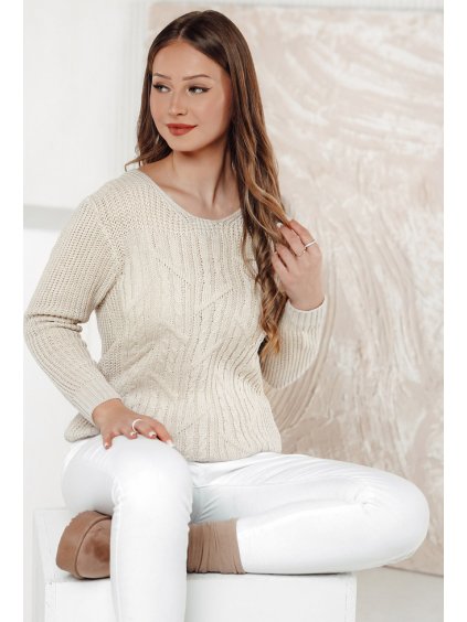 Krémový dámský svetr LAVIRTA