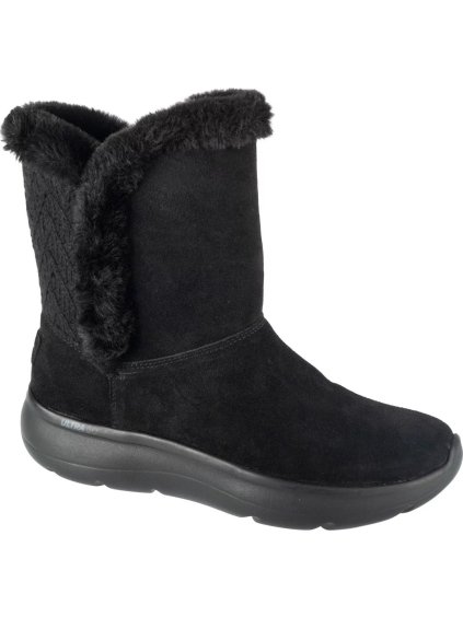 Černé dámské kozačky Skechers On-The-GO Encore - Snow Flurry (Velikost 36)