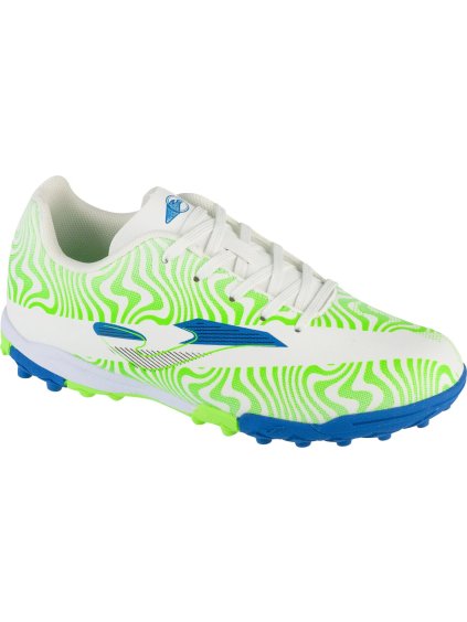 Bílé dětské turfy se zelenými vzory Joma Evolution Jr 2502 TF