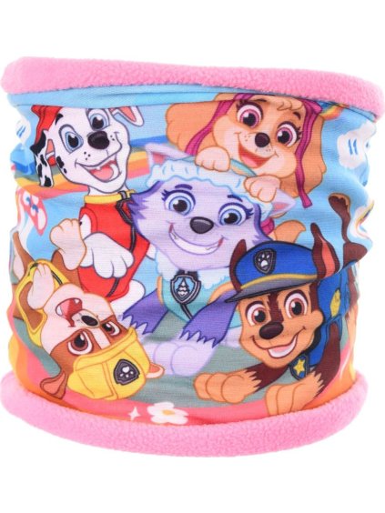 Růžový dívčí nákrčník Paw Patrol (Velikost ONE SIZE)