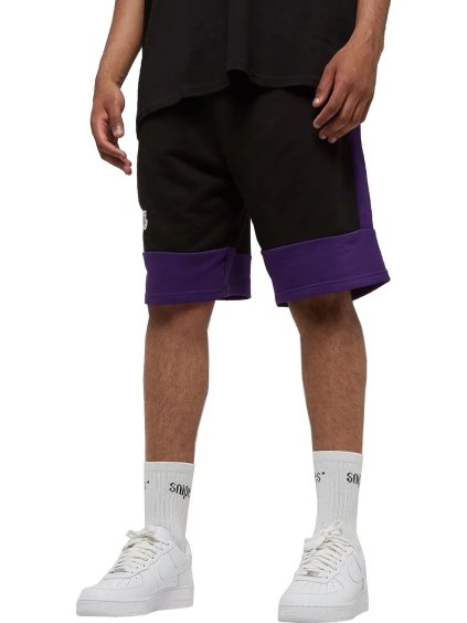 Černo-fialové kraťasy New Era NBA Colour Block Short Lakers