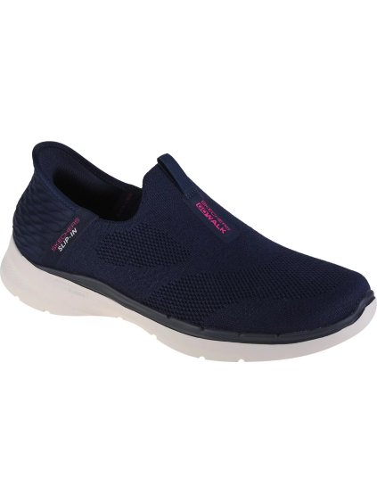 Tmavě modré dámské tenisky Skechers Go Walk 6 - Fabulous View (Velikost 35,5)