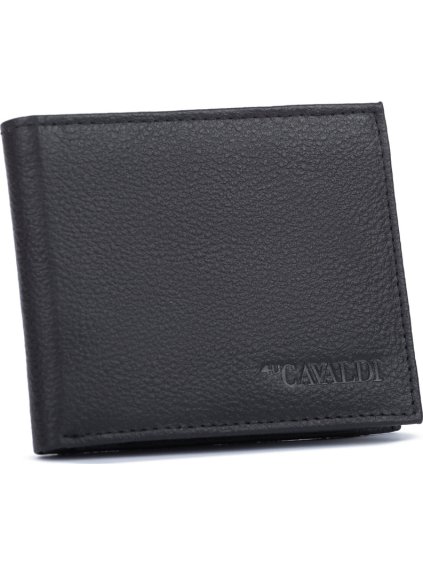 4U Cavaldi černá malá pánská peněženka bez zapínání B051