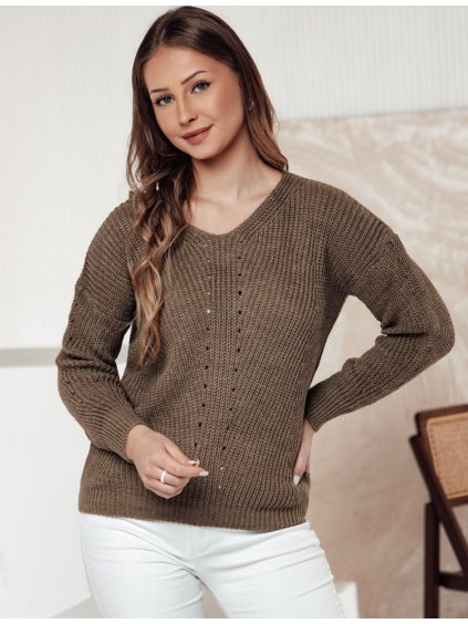 Hnědý dámský svetr MONAVIA