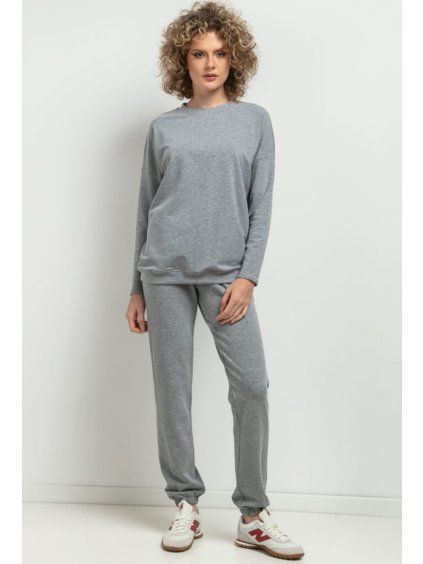 Dámská světle šedá basic mikina máma a dcera (Rozmiar M/L)