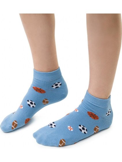 Modré chlapecké vzorované ponožky Art.004