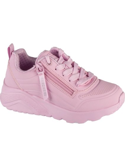 Růžové dívčí tenisky Skechers Uno Lite - Easy Zip
