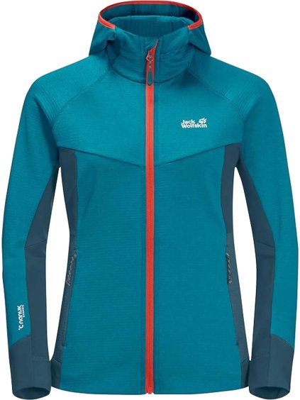 Modrá dámská fleecová bunda Jack Wolfskin Hydro Grid Fleece Jkt W