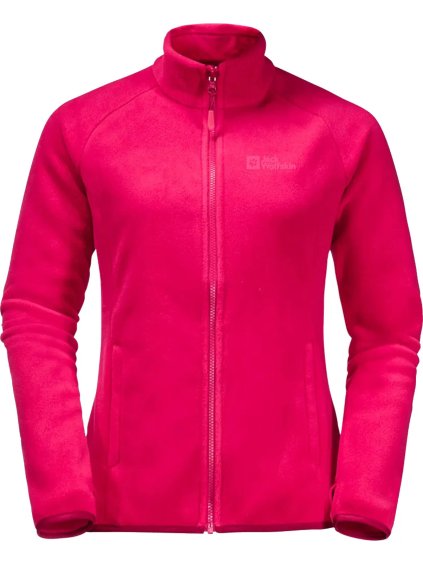 Tmavě růžová dámská fleecová mikina Jack Wolfskin Moonrise FZ W (Velikost L)
