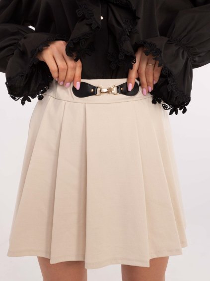 Béžová dámská sukně/šortky s řasením