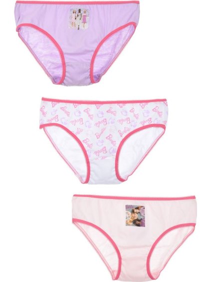 Set 3 dívčích bavlněných kalhotek Barbie (Velikost 110)