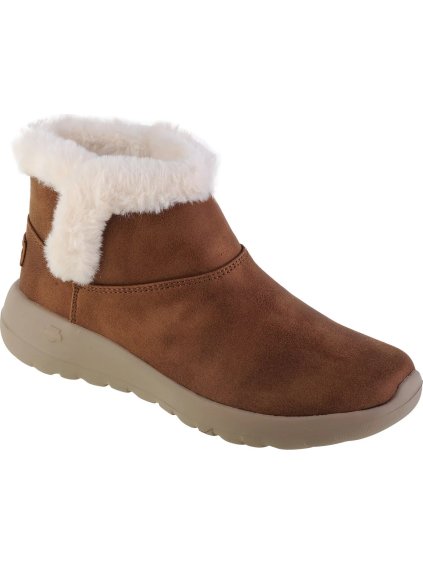 Tmavě hnědé dámské zimní kotníkové boty Skechers On The Go Joy - Endeavor