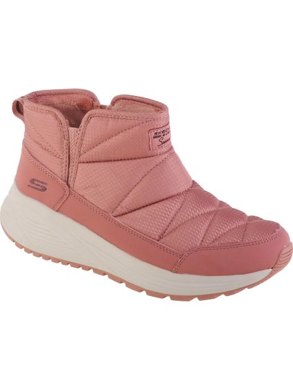 Růžové dámské zimní boty Skechers Bobs Sparrow 2.0 - Puffiez
