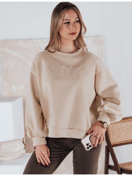 Béžová zateplená oversized mikina COSYONE