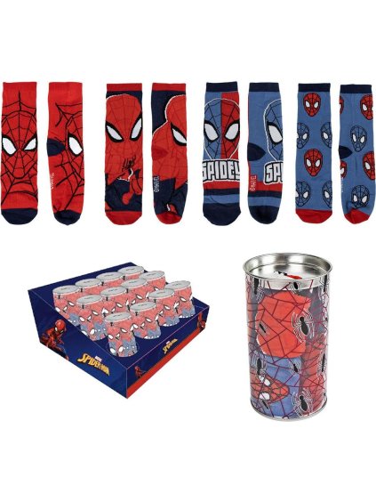 Set dětských ponožek v pokladničce Marvel: Spider-Man