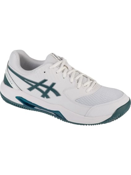 Bílo-zelené pánské tenisové boty ASICS Gel-Dedicate 8 Clay (Velikost 42)
