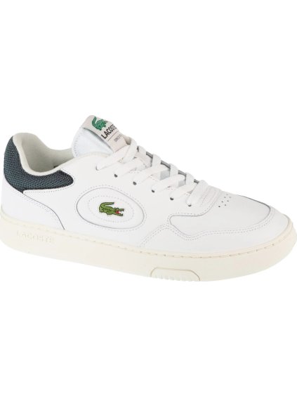Smetanovo-bílé pánské kožené tenisky Lacoste Lineset 223 (Velikost 40)