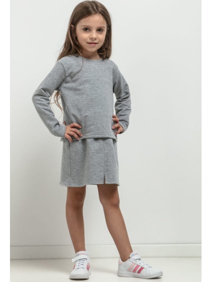 Světle šedá dívčí lehká mikina - máma a dcera (Rozmiar 98)