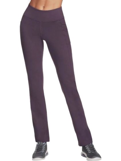 Vínové dámské tepláky Skechers Go Walk Pant (Velikost L)