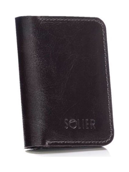 Elegantní pánská peněženka značky SOLIER SW16 DARK BROWN