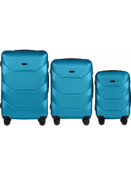 Modrá sada cestovních kufrů PEACOCK