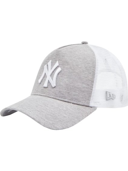 Světle šedá pánská kšiltovka New Era Jersey Ess 9FORTY New York Yankees Trucker Cap (Velikost ONE SIZE)
