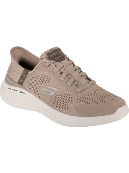 Taupe pánské sportovní tenisky Skechers Slip-Ins: Bounder 2.0 - Emerged 232459-TPE