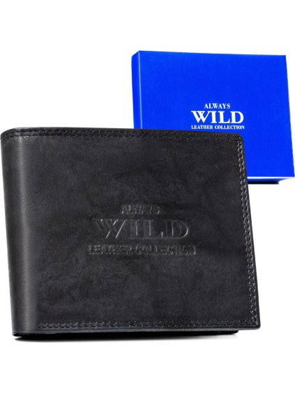 Always Wild černá pánská kožená peněženka A255