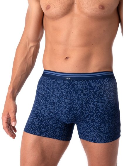 Pánské boxerky se vzorem Key MXH (Velikost M, Barva tmavě modrá)