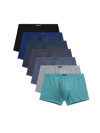 Sada 7 pánských boxerek Atlantic (Velikost 2XL, Barva černá/šedá/modrá)