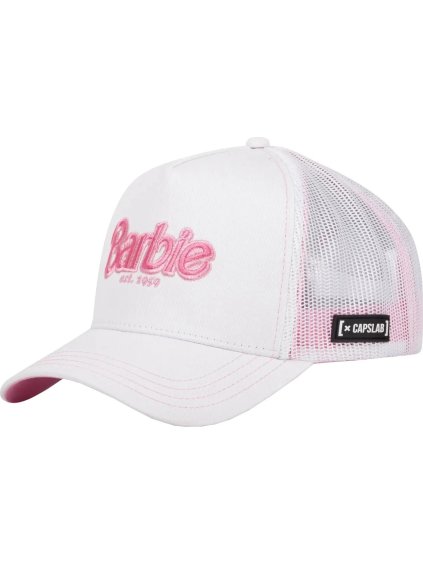 Bílá dámská kšiltovka Capslab Trucker Barbie Cap (Velikost ONE SIZE)