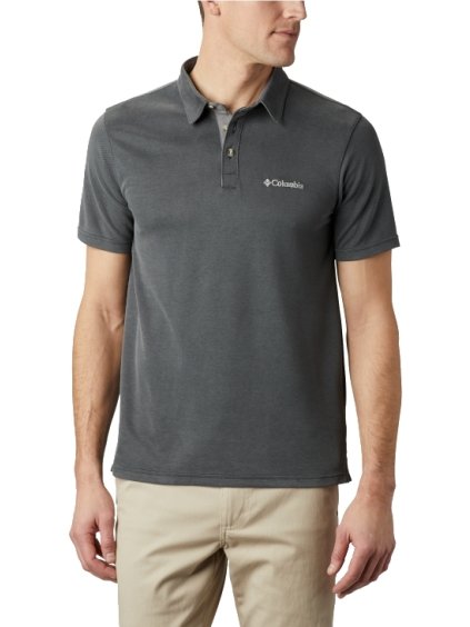 Šedé tričko Columbia Nelson Point Polo