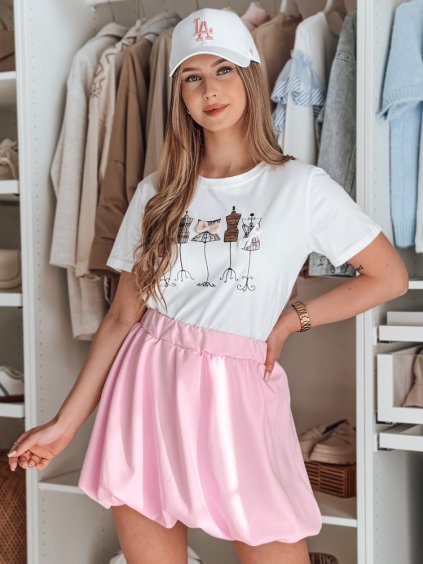 Růžová dámská balónová mini sukně PUFFELLA (Velikost ONE SIZE)
