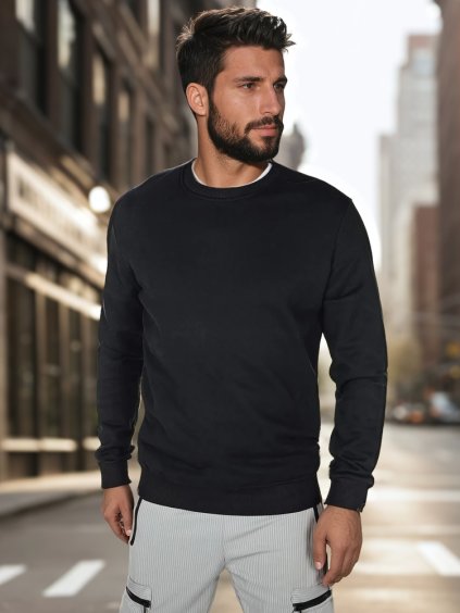 Pánská černá basic mikina