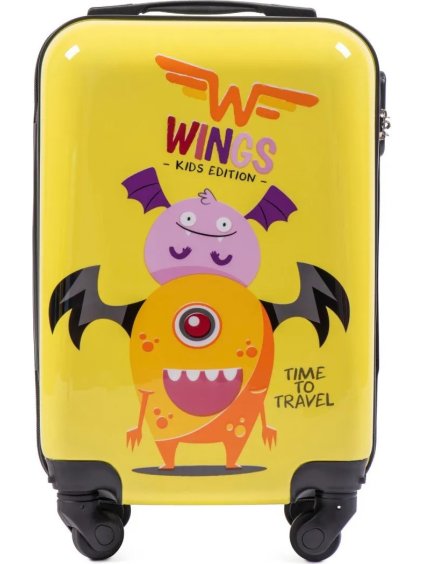 Žlutý dětský kufr MONSTER vel. S