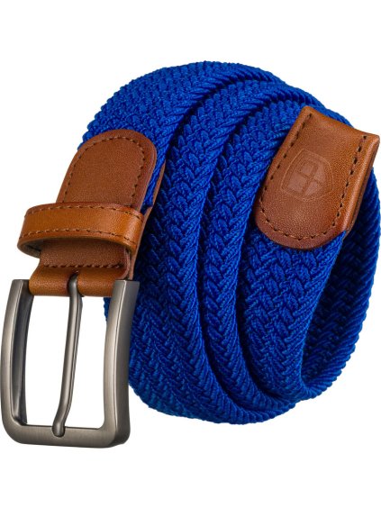 Peterson Pánský modrý plátěný opasek bez dírek