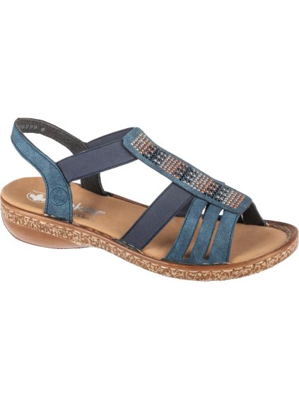 Modré dámské sandály Rieker Sandals