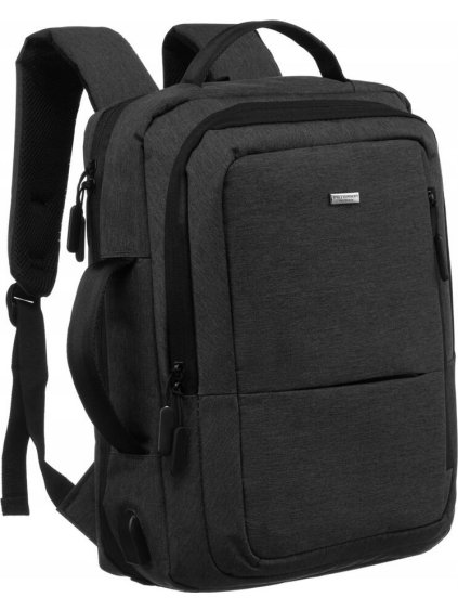 Peterson Tmavě šedý sportovní batoh s USB portem