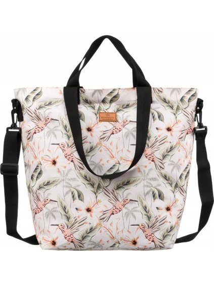 Rovicky Bílá vzorovaná textilní shopper kabelka (Velikost ONE SIZE)