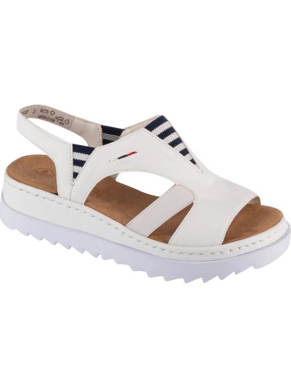 Smetanové dámské sandály Rieker Sandals na platformě