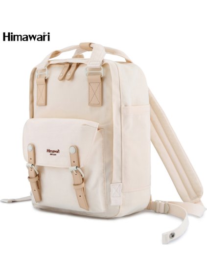 Smetanový prostorný, městský batoh s přihrádkou pro notebook - Himawari