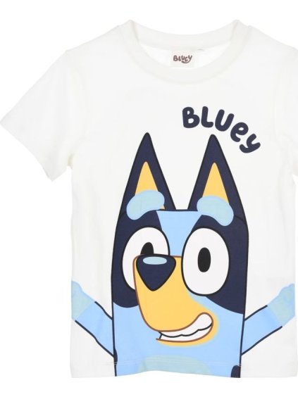 Bílé dětské tričko s krátkým rukávem Bluey