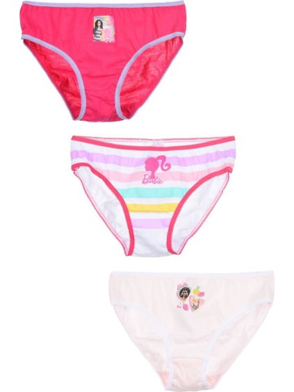 Sada 3 dívčích bavlněných kalhotek Barbie