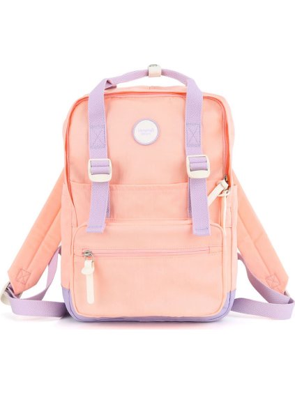 Himawari Meruňkový dámský městský batoh se zapínáním na zip
