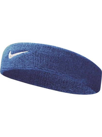 Modrá sportovní čelenka Nike Swoosh Headband (Velikost ONE SIZE)