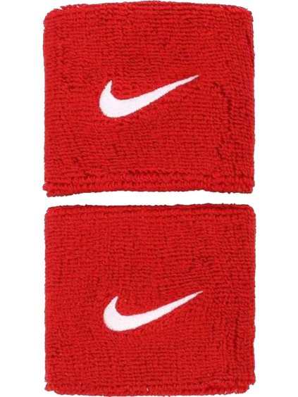 Červené potítka Nike Swoosh Wristbands (Velikost ONE SIZE)