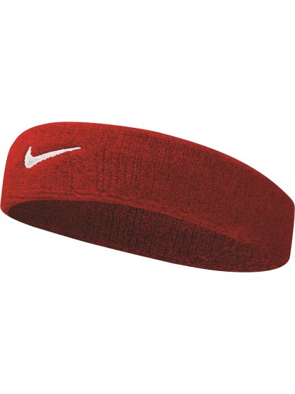 Červená sportovní čelenka Nike Swoosh Headband