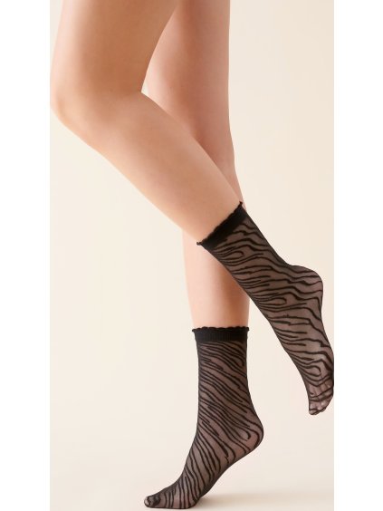 Vzorované silonkové ponožky Gabriella 567 Ama