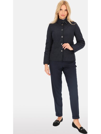 Černá dámská přechodová bunda s prošíváním