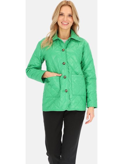 Světle zelená dámská jarní prošívaná bunda